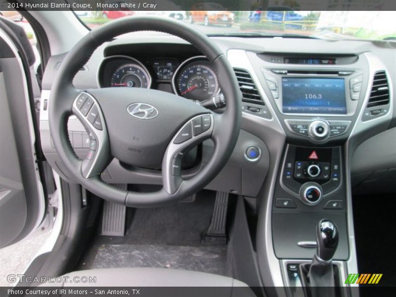 Monaco White / Gray 2014 Hyundai Elantra Coupe