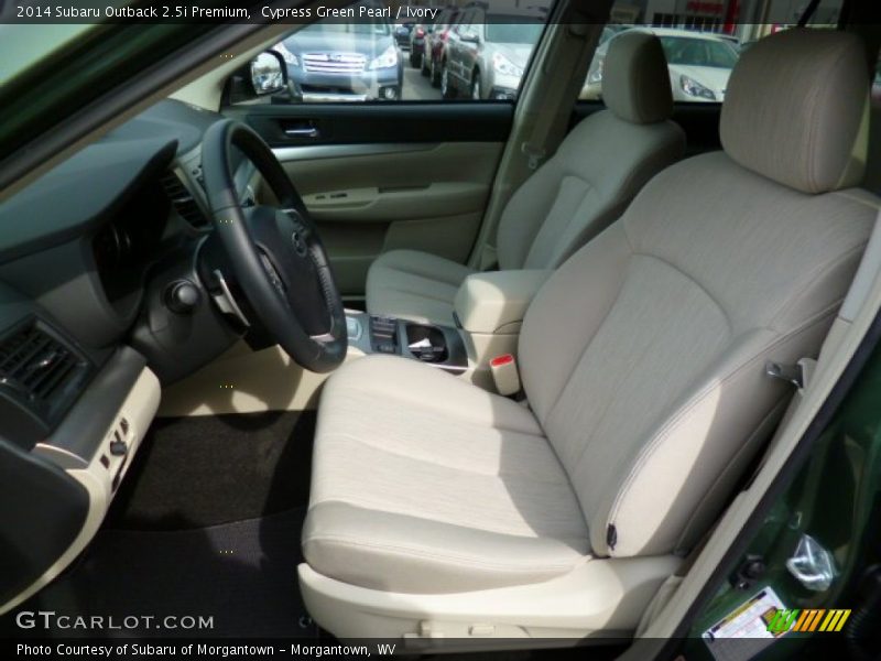 Cypress Green Pearl / Ivory 2014 Subaru Outback 2.5i Premium