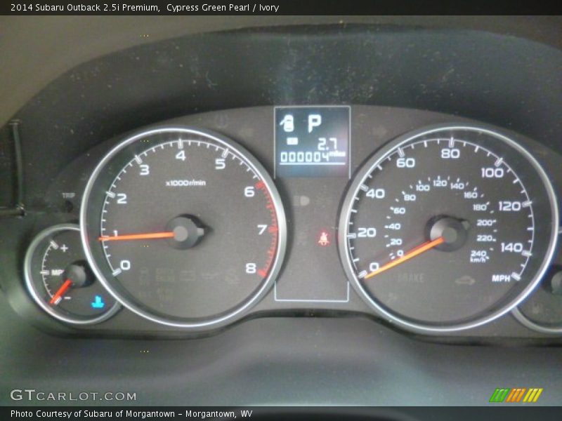 Cypress Green Pearl / Ivory 2014 Subaru Outback 2.5i Premium