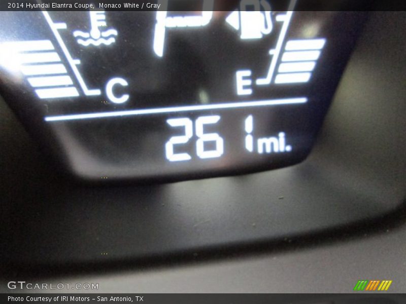 Monaco White / Gray 2014 Hyundai Elantra Coupe