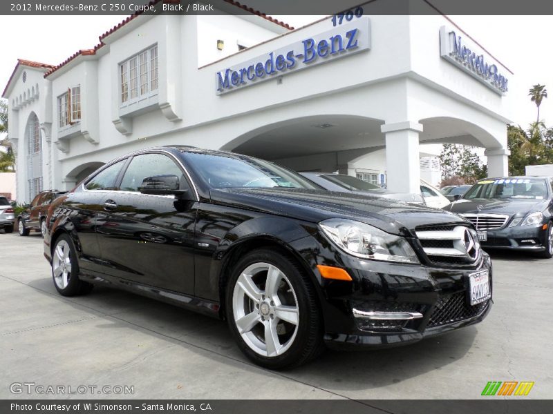 Black / Black 2012 Mercedes-Benz C 250 Coupe
