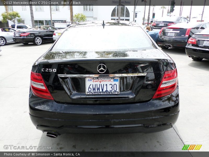 Black / Black 2012 Mercedes-Benz C 250 Coupe