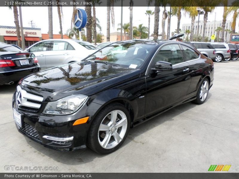 Black / Black 2012 Mercedes-Benz C 250 Coupe