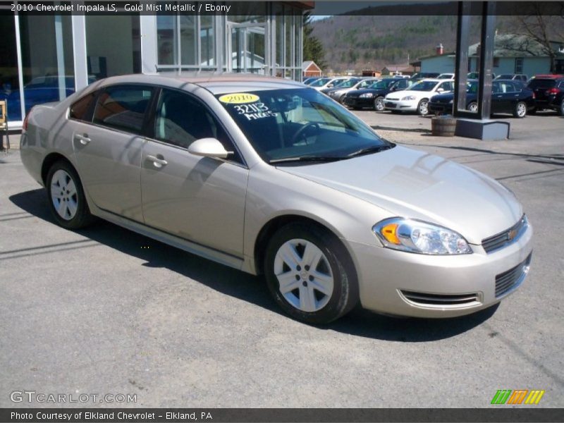 Gold Mist Metallic / Ebony 2010 Chevrolet Impala LS