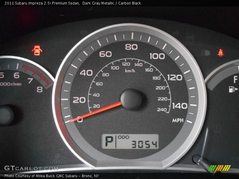 Dark Gray Metallic / Carbon Black 2011 Subaru Impreza 2.5i Premium Sedan