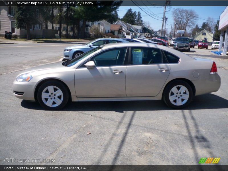 Gold Mist Metallic / Ebony 2010 Chevrolet Impala LS