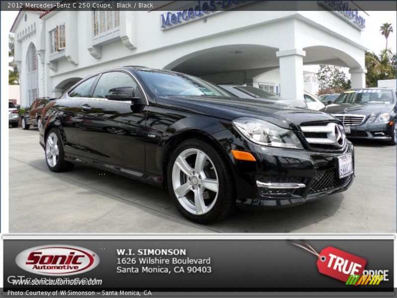 Black / Black 2012 Mercedes-Benz C 250 Coupe
