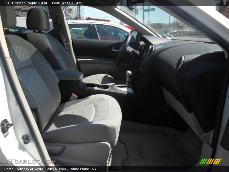 Pearl White / Gray 2011 Nissan Rogue S AWD