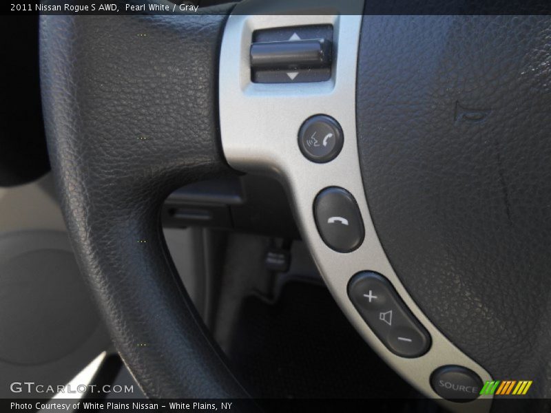 Pearl White / Gray 2011 Nissan Rogue S AWD