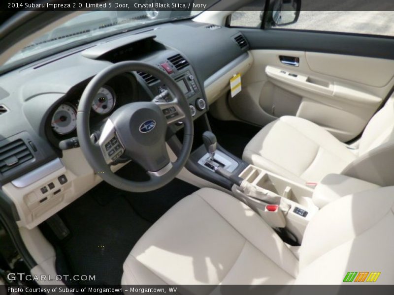 Crystal Black Silica / Ivory 2014 Subaru Impreza 2.0i Limited 5 Door