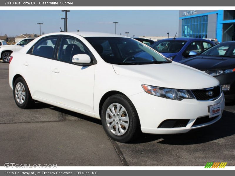 Clear White / Coffee 2010 Kia Forte EX