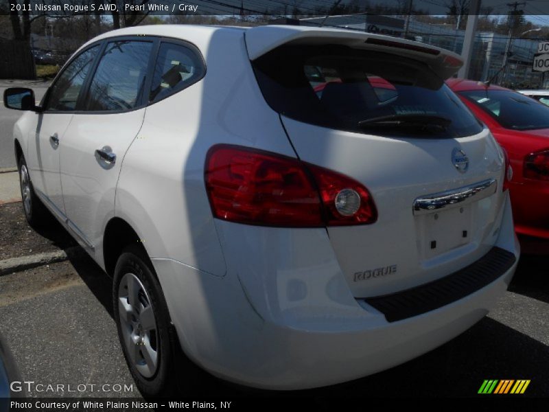 Pearl White / Gray 2011 Nissan Rogue S AWD