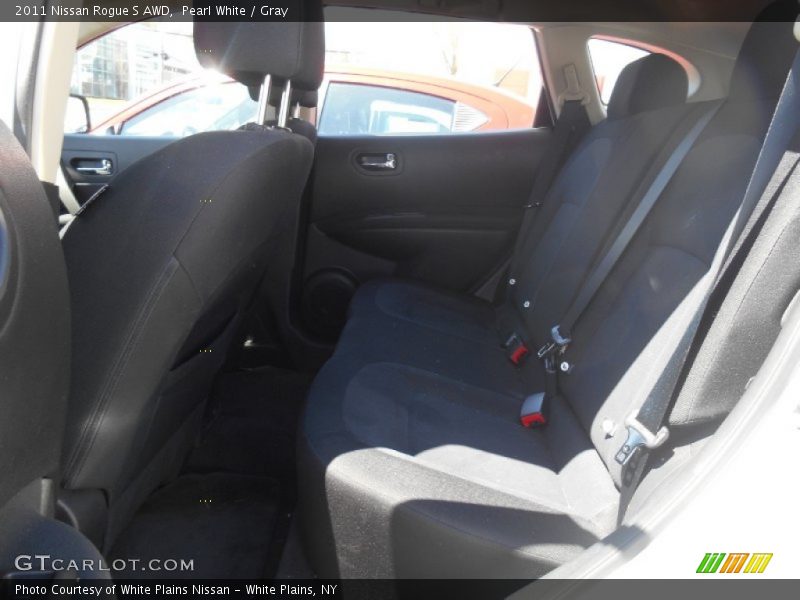 Pearl White / Gray 2011 Nissan Rogue S AWD