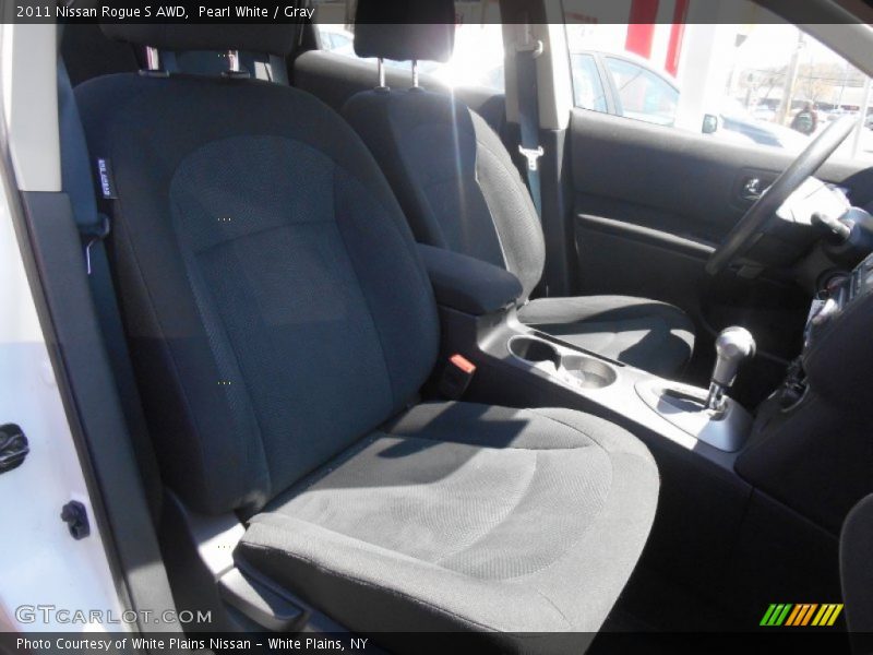 Pearl White / Gray 2011 Nissan Rogue S AWD