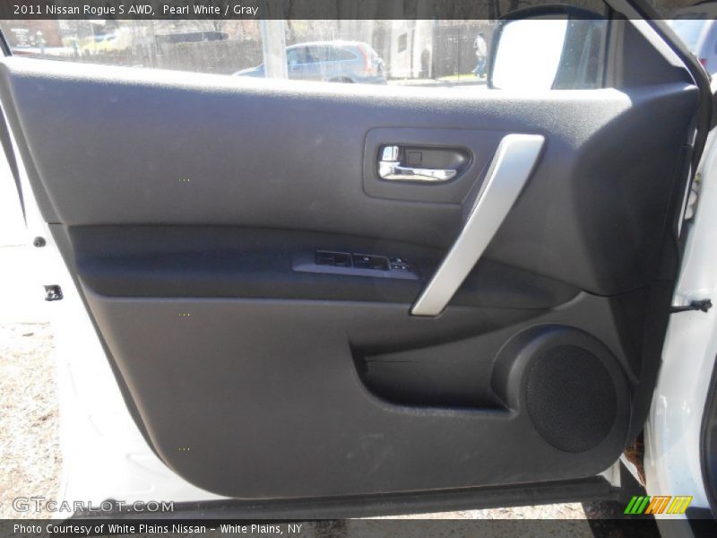 Pearl White / Gray 2011 Nissan Rogue S AWD