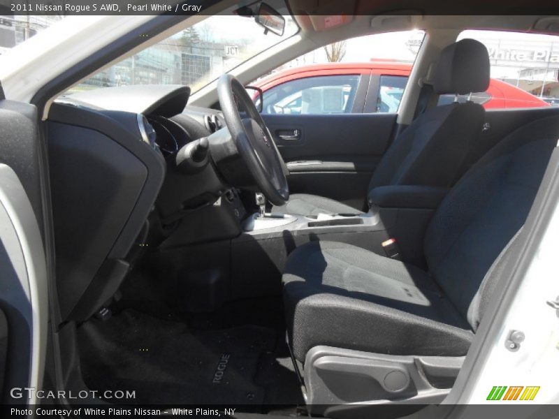 Pearl White / Gray 2011 Nissan Rogue S AWD