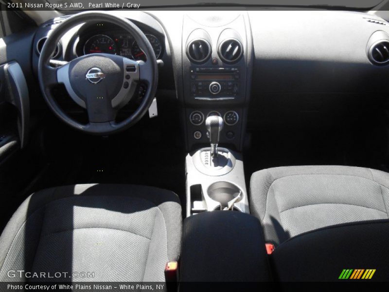 Pearl White / Gray 2011 Nissan Rogue S AWD