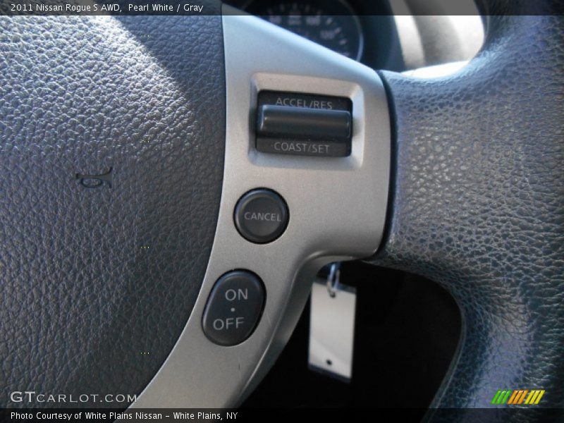 Pearl White / Gray 2011 Nissan Rogue S AWD
