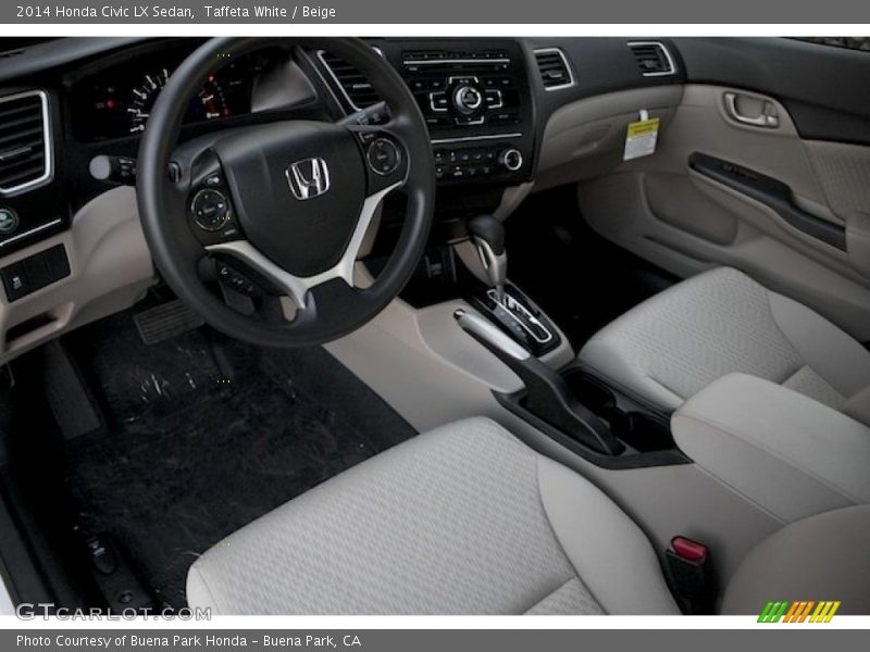 Taffeta White / Beige 2014 Honda Civic LX Sedan