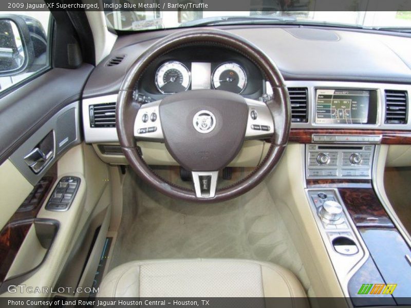 Indigo Blue Metallic / Barley/Truffle 2009 Jaguar XF Supercharged