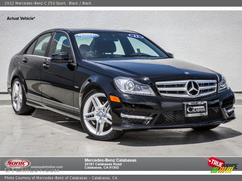 Black / Black 2012 Mercedes-Benz C 250 Sport