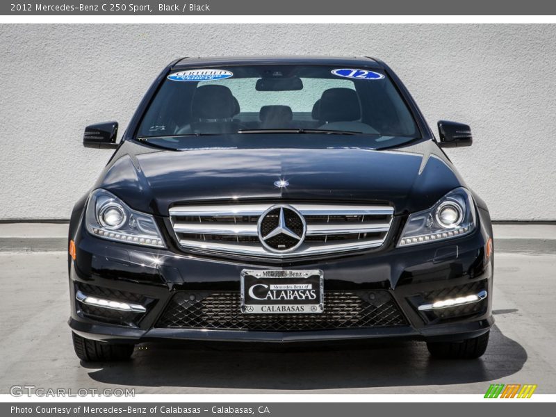 Black / Black 2012 Mercedes-Benz C 250 Sport