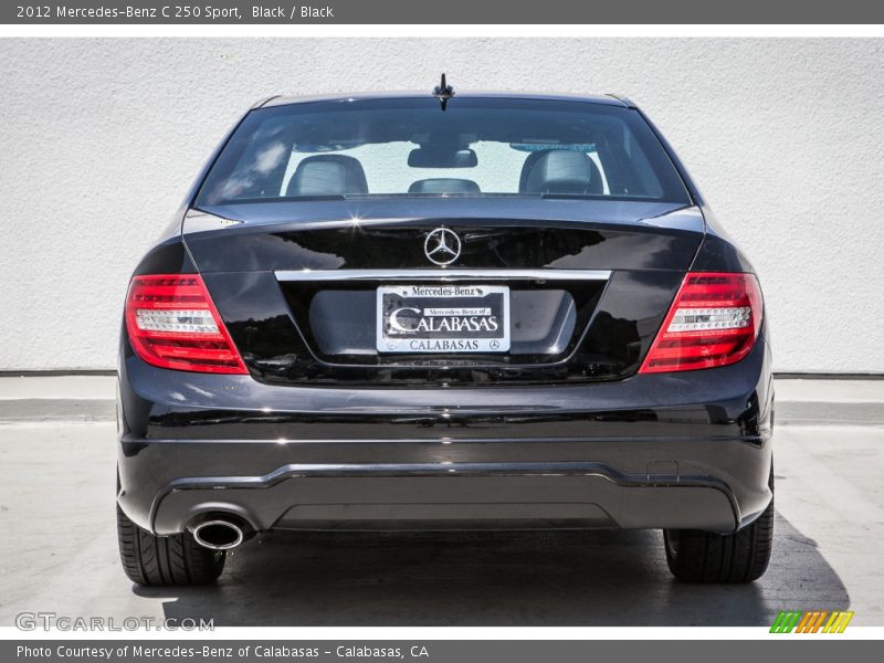 Black / Black 2012 Mercedes-Benz C 250 Sport