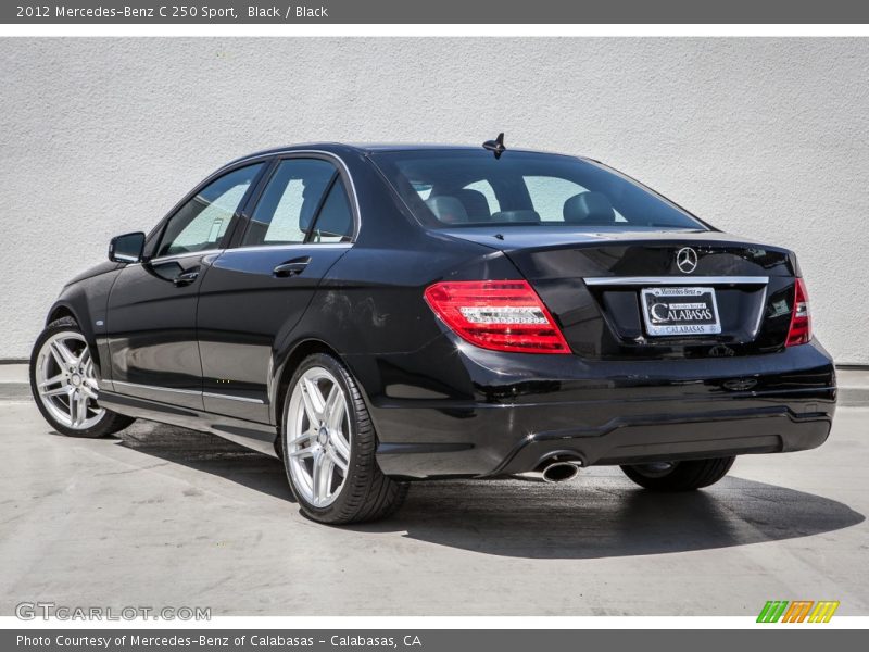 Black / Black 2012 Mercedes-Benz C 250 Sport