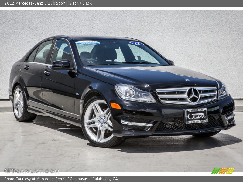 Black / Black 2012 Mercedes-Benz C 250 Sport