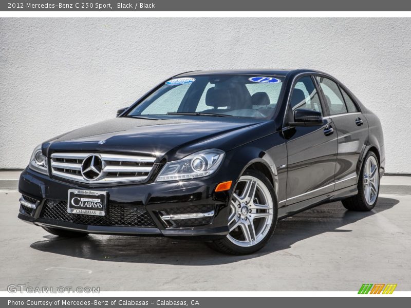 Black / Black 2012 Mercedes-Benz C 250 Sport