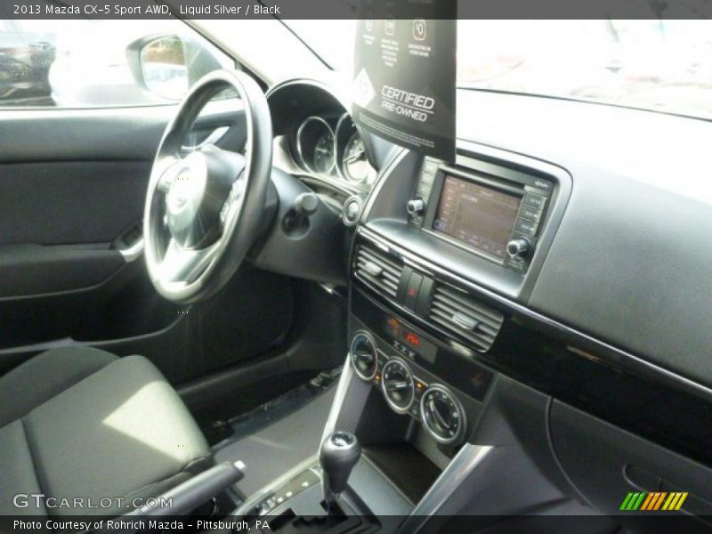 Liquid Silver / Black 2013 Mazda CX-5 Sport AWD
