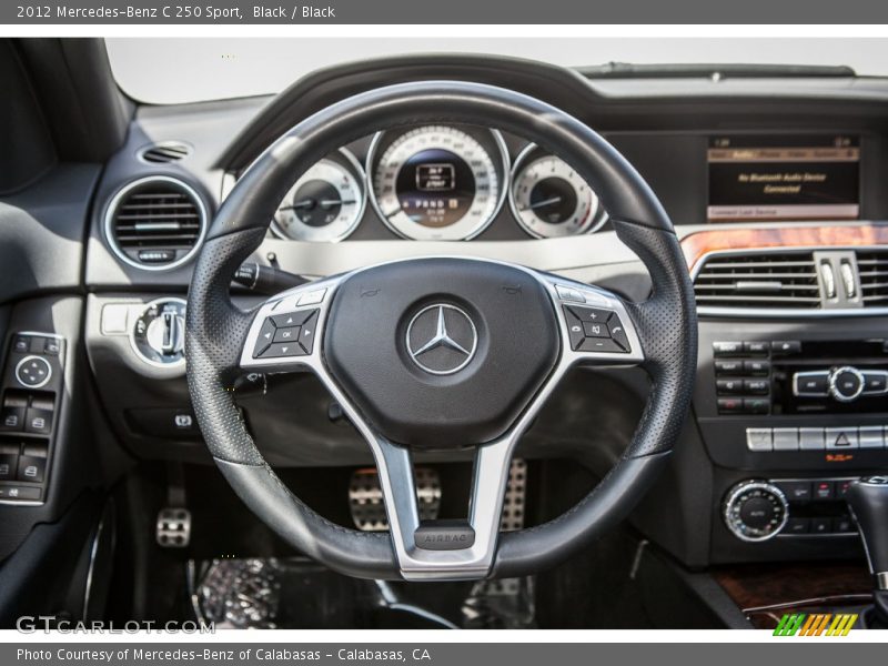 Black / Black 2012 Mercedes-Benz C 250 Sport