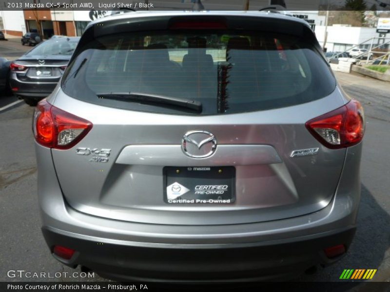 Liquid Silver / Black 2013 Mazda CX-5 Sport AWD