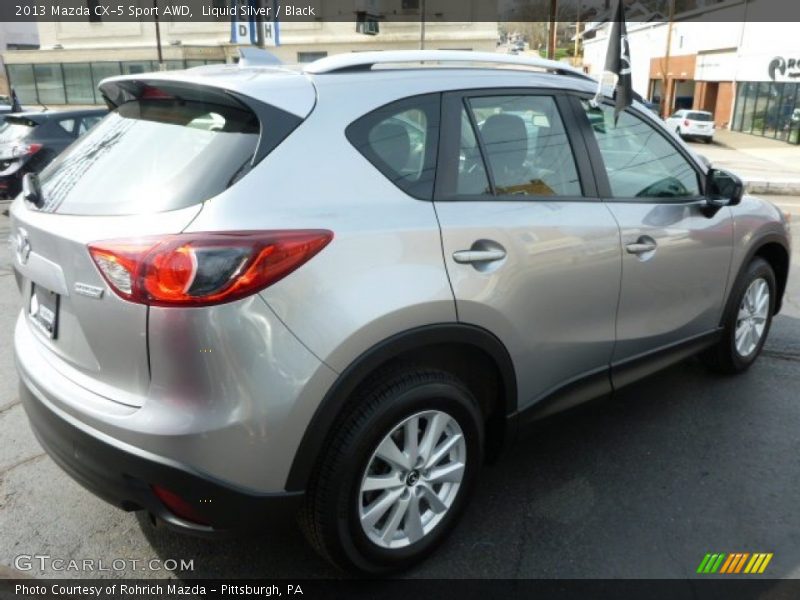 Liquid Silver / Black 2013 Mazda CX-5 Sport AWD