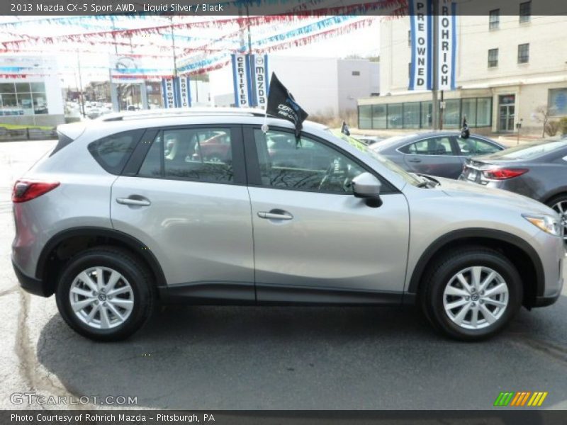 Liquid Silver / Black 2013 Mazda CX-5 Sport AWD