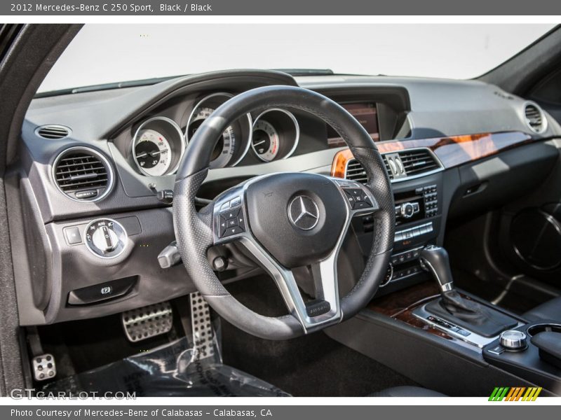 Black / Black 2012 Mercedes-Benz C 250 Sport