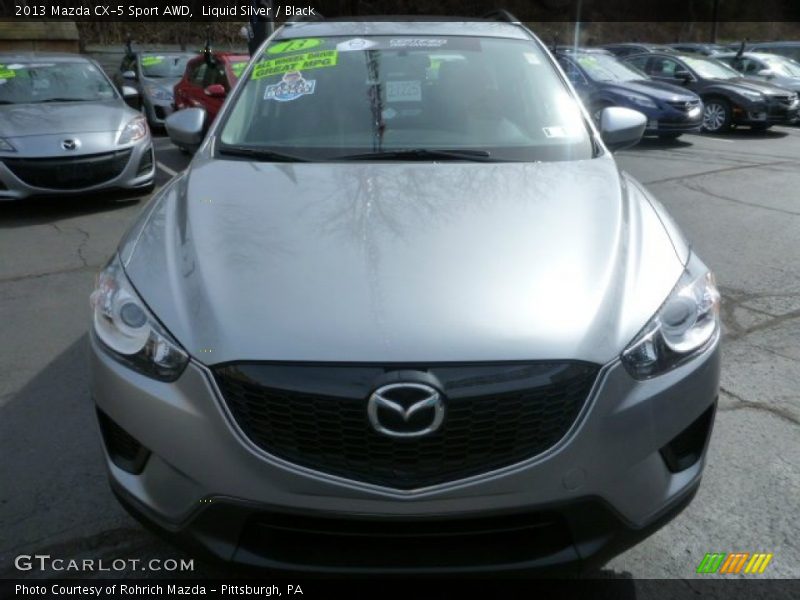 Liquid Silver / Black 2013 Mazda CX-5 Sport AWD