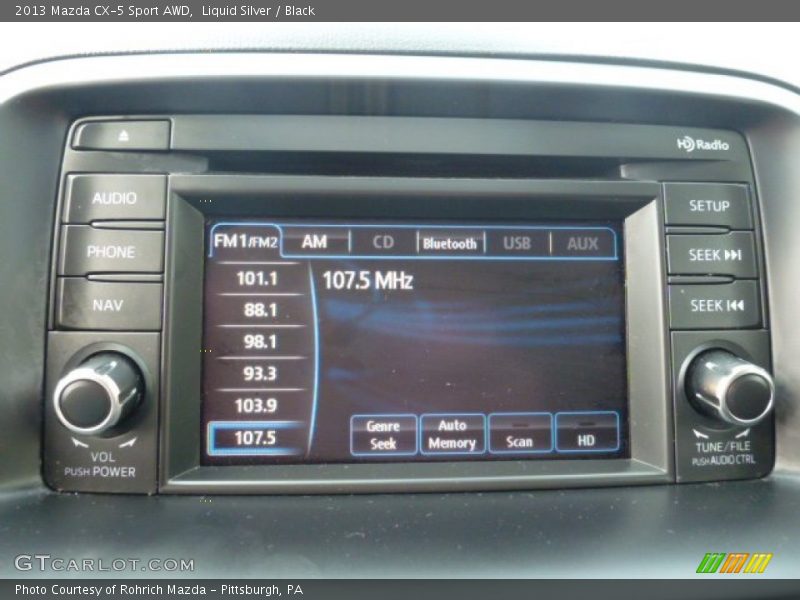 Liquid Silver / Black 2013 Mazda CX-5 Sport AWD