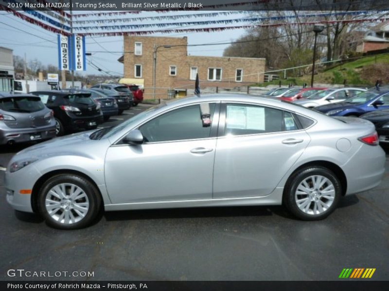 Brilliant Silver Metallic / Black 2010 Mazda MAZDA6 i Touring Sedan