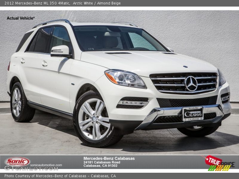 Arctic White / Almond Beige 2012 Mercedes-Benz ML 350 4Matic