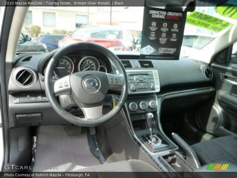 Brilliant Silver Metallic / Black 2010 Mazda MAZDA6 i Touring Sedan