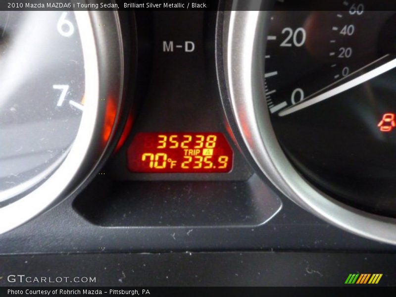Brilliant Silver Metallic / Black 2010 Mazda MAZDA6 i Touring Sedan
