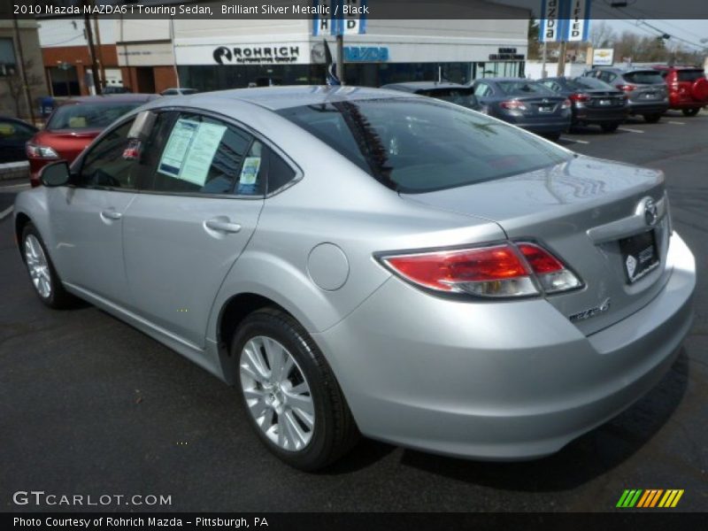 Brilliant Silver Metallic / Black 2010 Mazda MAZDA6 i Touring Sedan