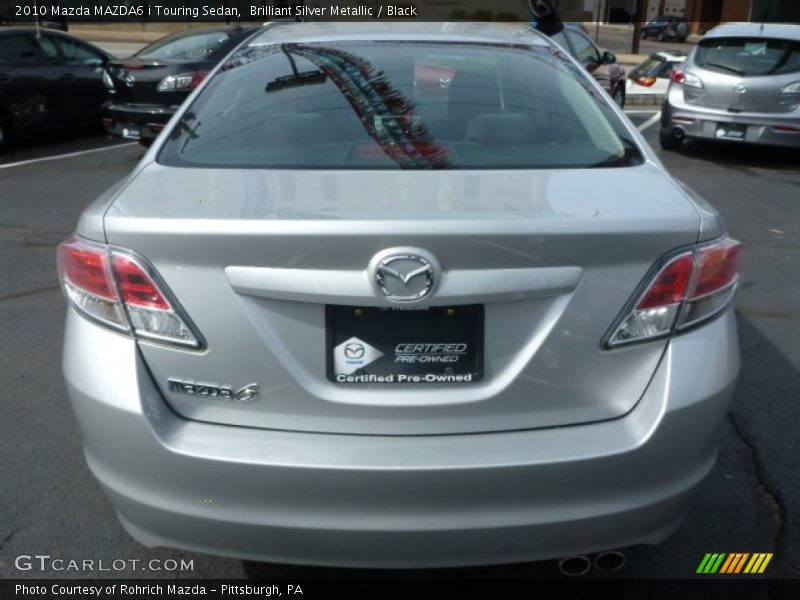 Brilliant Silver Metallic / Black 2010 Mazda MAZDA6 i Touring Sedan