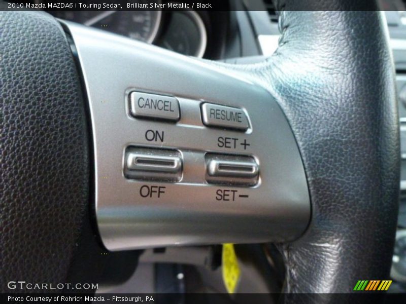 Brilliant Silver Metallic / Black 2010 Mazda MAZDA6 i Touring Sedan