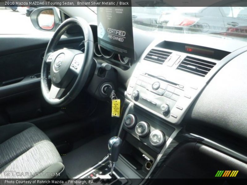 Brilliant Silver Metallic / Black 2010 Mazda MAZDA6 i Touring Sedan