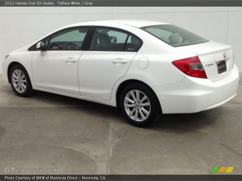 Taffeta White / Gray 2012 Honda Civic EX Sedan