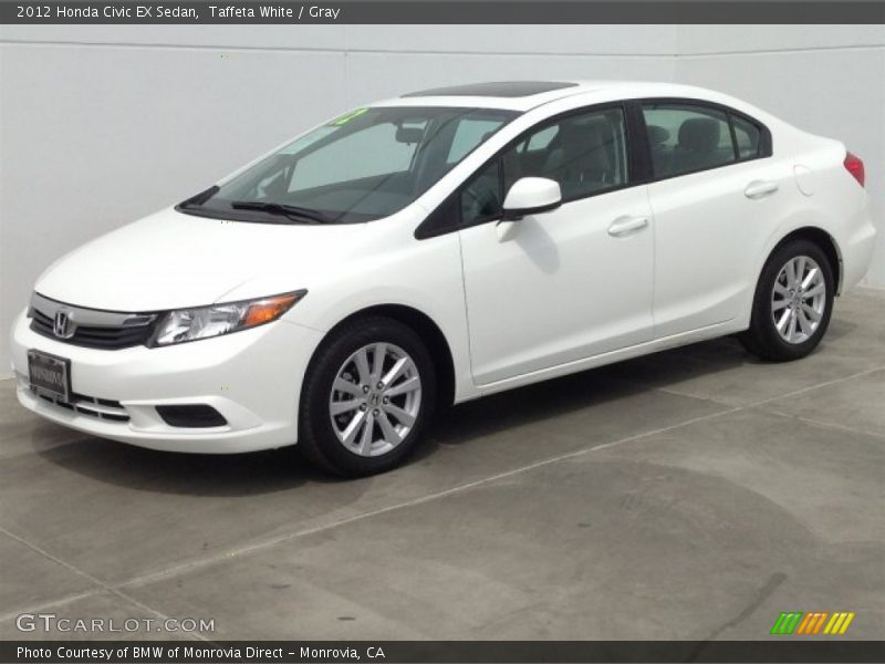 Taffeta White / Gray 2012 Honda Civic EX Sedan