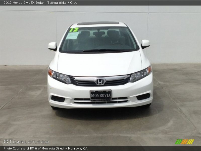 Taffeta White / Gray 2012 Honda Civic EX Sedan