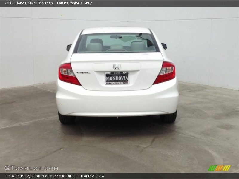 Taffeta White / Gray 2012 Honda Civic EX Sedan